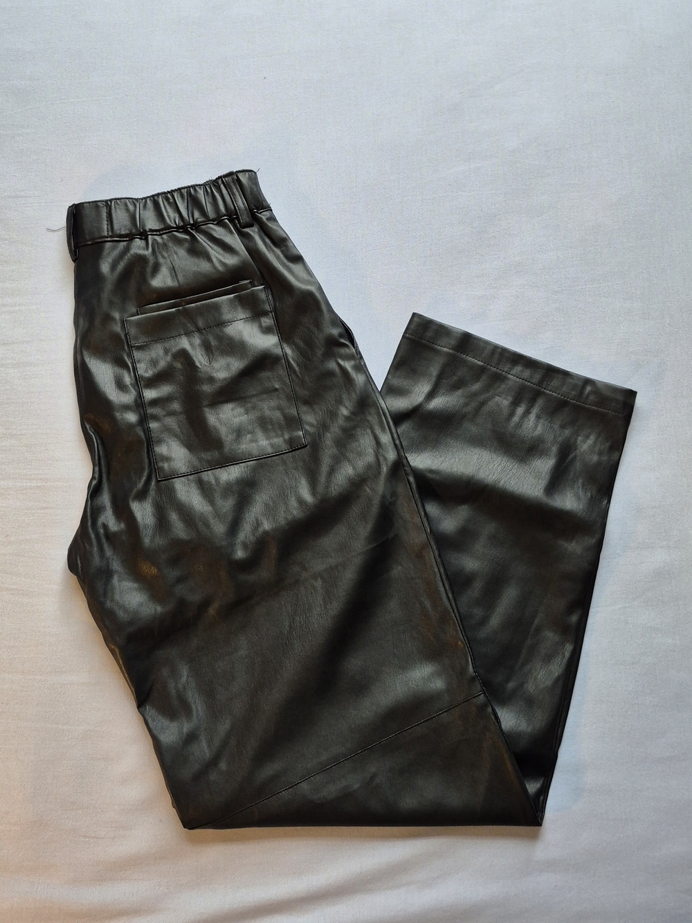 Bershka Black Faux Leather Pants
